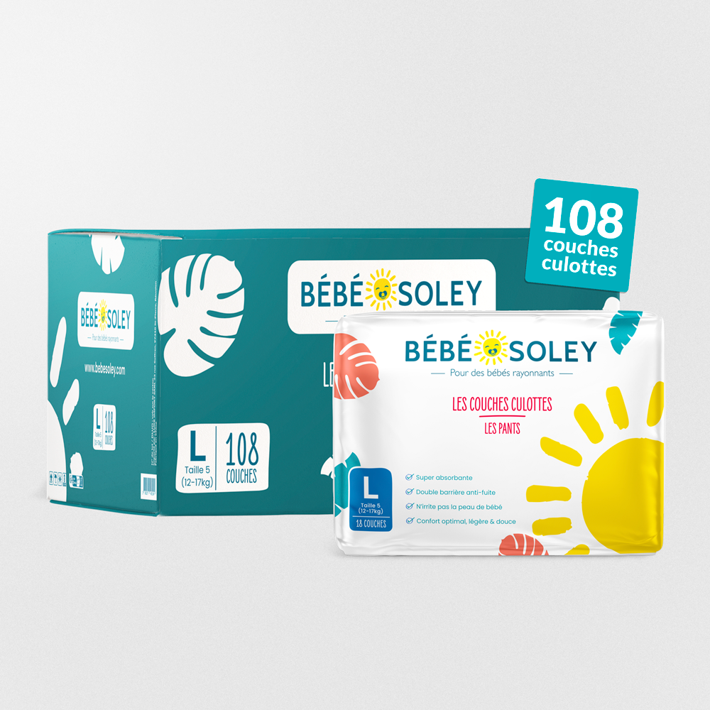 Carton de couches culottes Bébé Soley