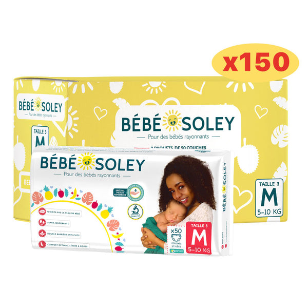 Carton de 150 couches Bébé Soley