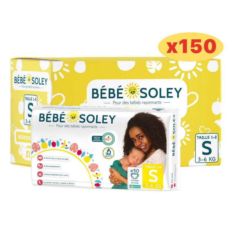 Carton de 150 couches Bébé Soley