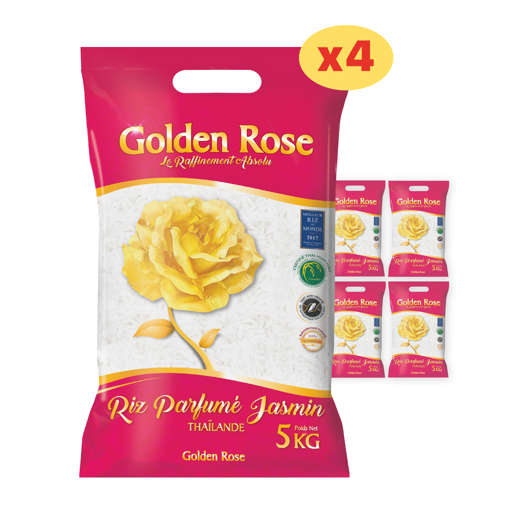 Ballot de riz Parfumé Jasmin Golden Rose 5KG