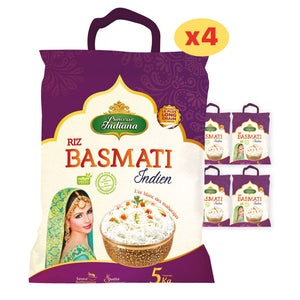 Ballot de 4 sacs de riz Basmati 1121 Princesse Indiana 5KG