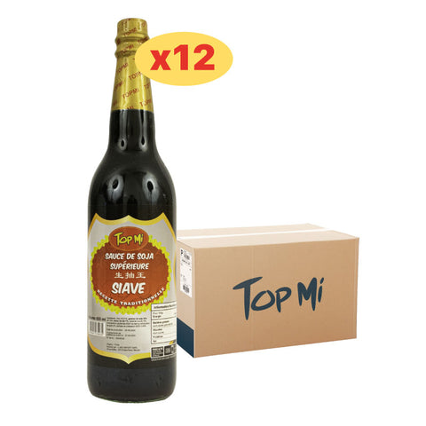 Carton de 12 sauce soja supérieure "TOP MI" 630ml