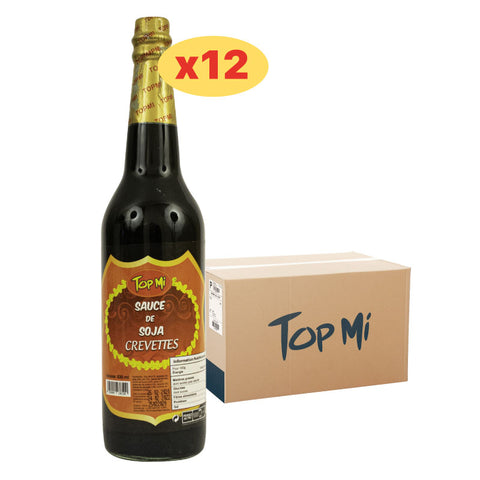 Carton de 12 sauce Soja Crevette "TOP MI" 630ml